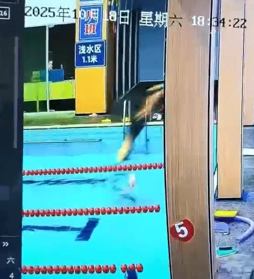 寧波一男子頭朝下跳進泳池淺水區，撞到池底致頸椎重傷去世，館方：女兒喊他沒有答應，其他人未及時發現:商貿